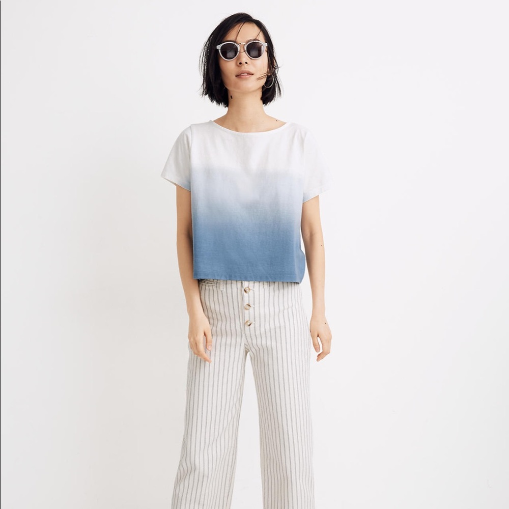 Madewell Dip Dye Setlist boxy tee NWT size L